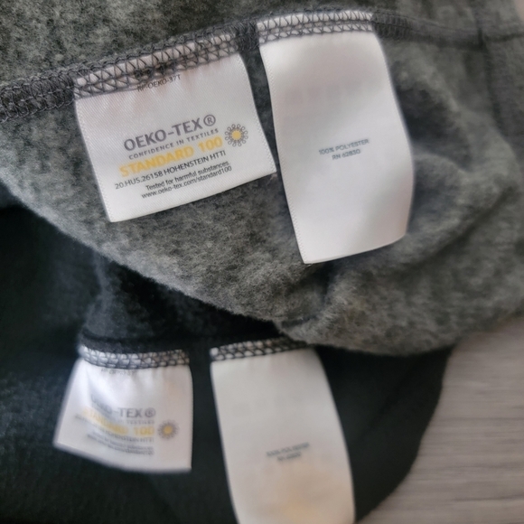 Lands' End Black & Gray Vest Fleece Soft Full Zip S Moc Neck  Soft OEKO-TEX Warm - Picture 4 of 11